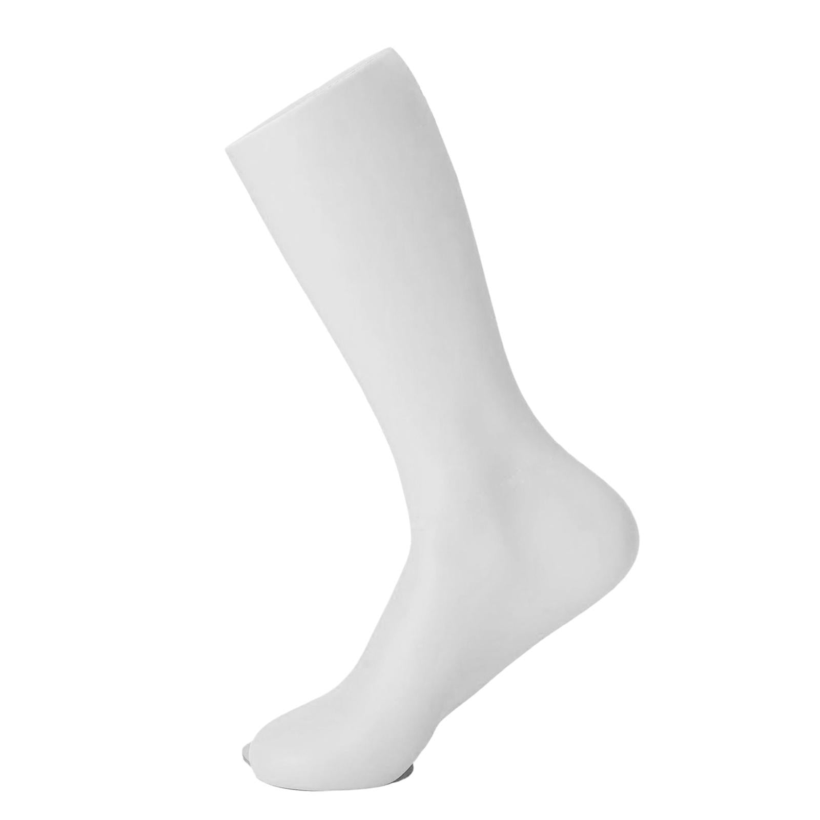 Freestanding Male Feet Mannequin Foot Model Sock Display for Window Male Male Right Foot White