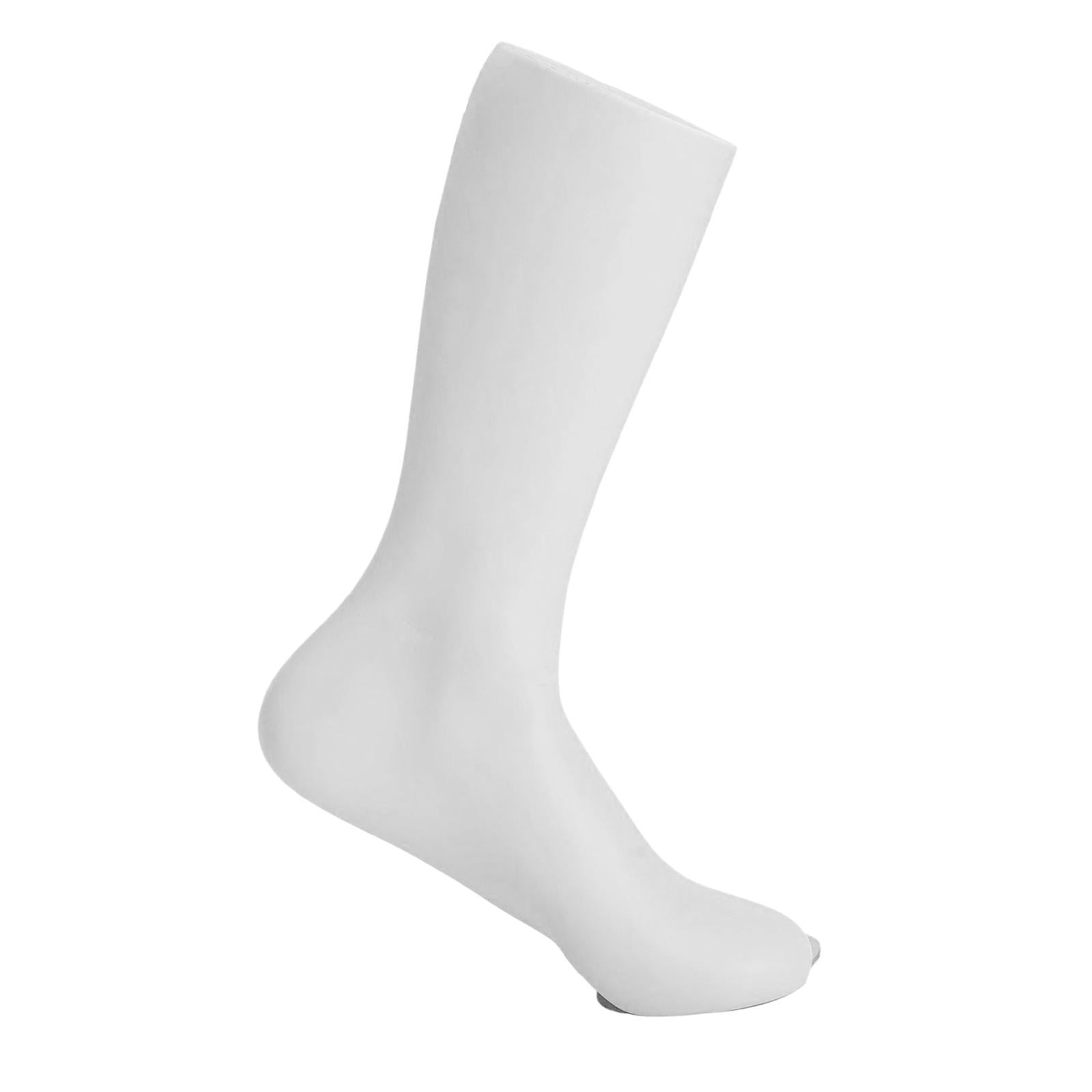 Freestanding Male Feet Mannequin Foot Model Sock Display for Window Male Male Left Foot White