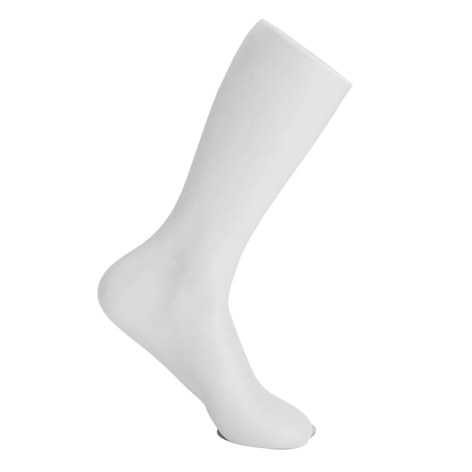 Freestanding Male Feet Mannequin Foot Model Sock Display for Window Male Male Left Foot White