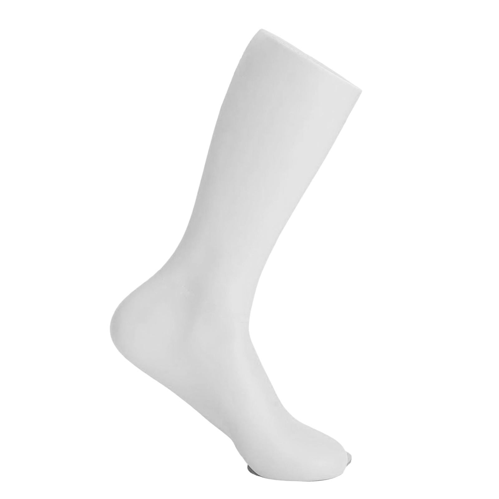 Freestanding Male Feet Mannequin Foot Model Sock Display for Window Male Male Left Foot White