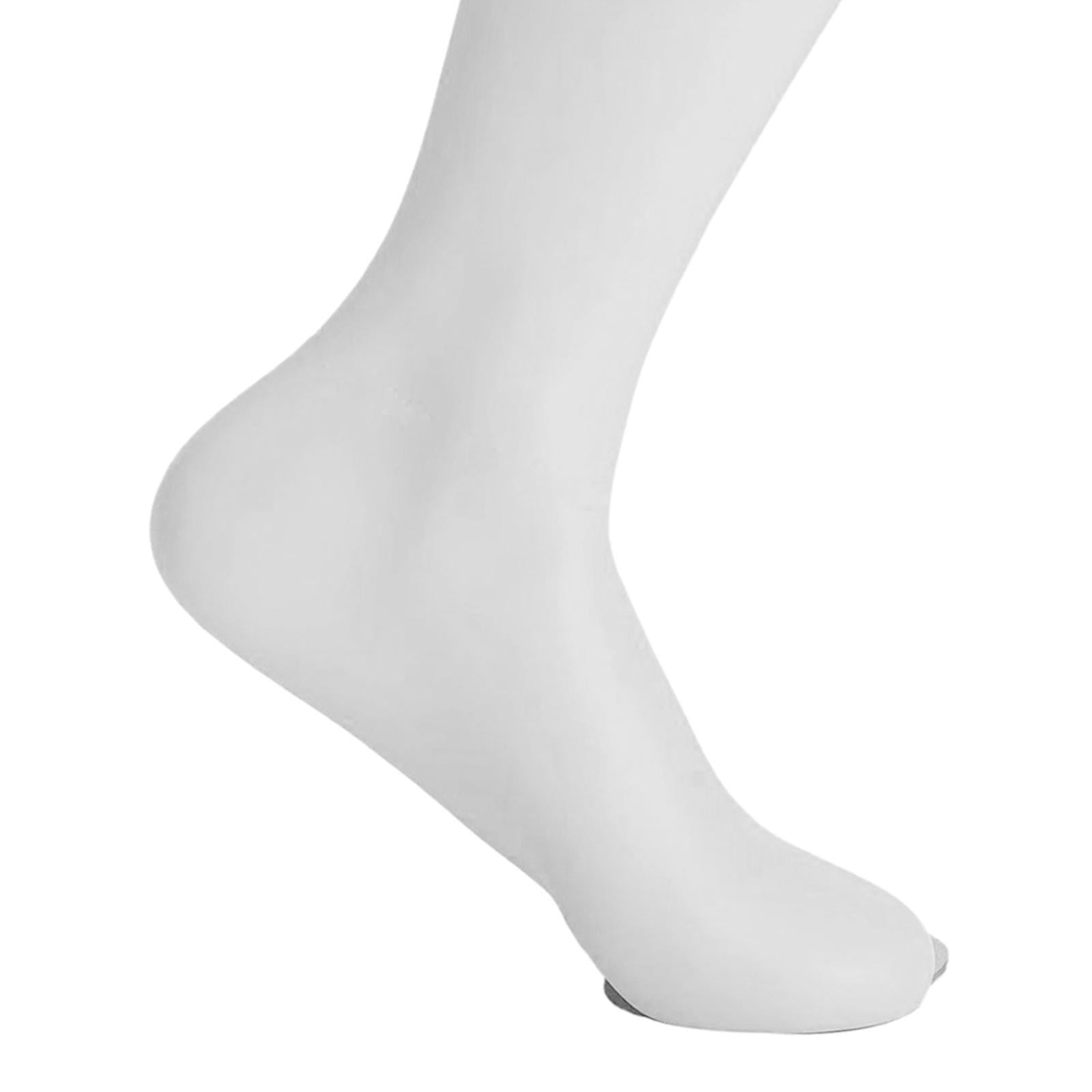 Freestanding Male Feet Mannequin Foot Model Sock Display for Window Male Male Left Foot White