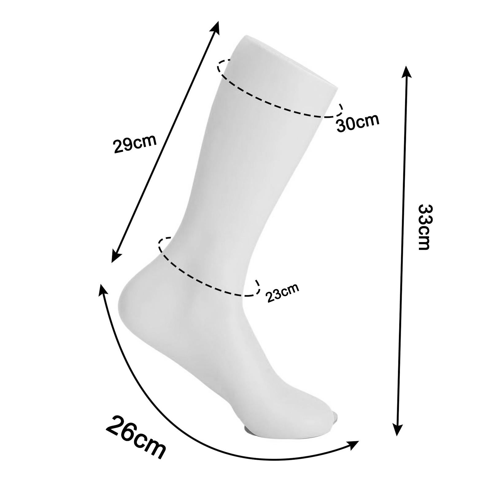 Freestanding Male Feet Mannequin Foot Model Sock Display for Window Male Male Left Foot White