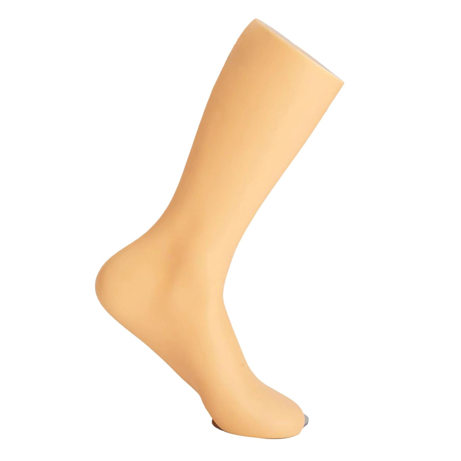 Freestanding Male Feet Mannequin Foot Model Sock Display for Window Male Male Left Foot Skin Color