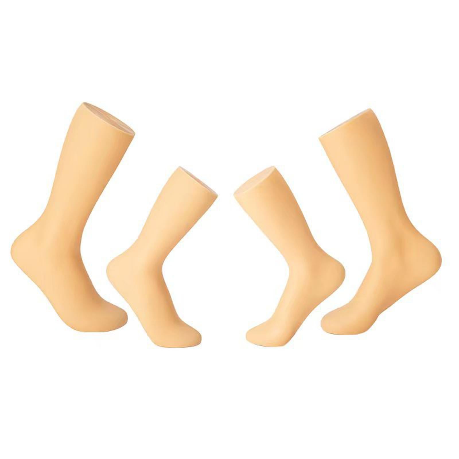 Mannequin Adult Feet Female Lifelike Standing for Chain Ankle Sandals Socks Right Foot White