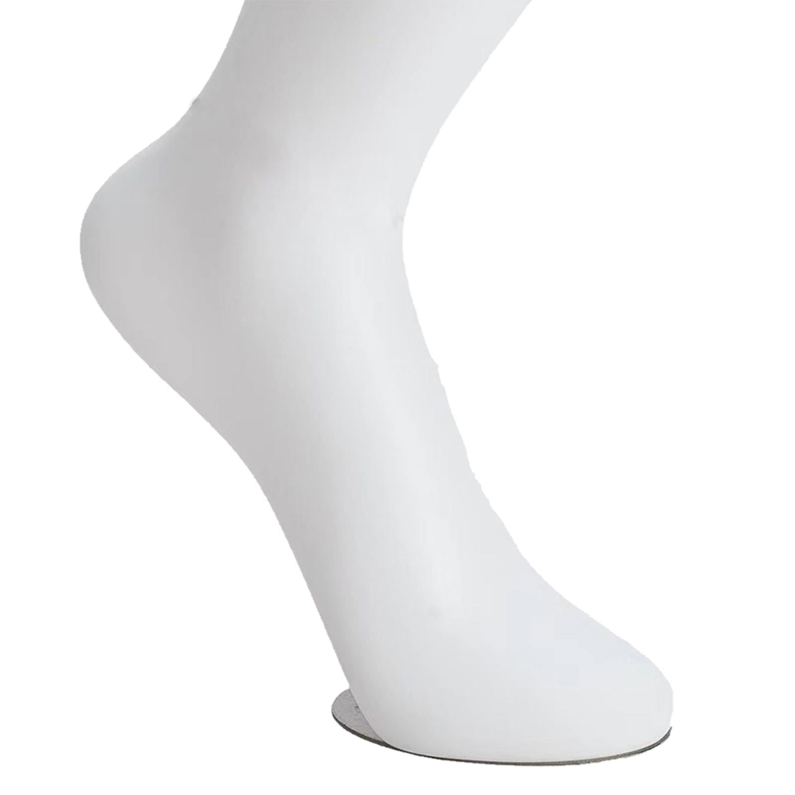 Mannequin Adult Feet Female Lifelike Standing for Chain Ankle Sandals Socks Left Foot White
