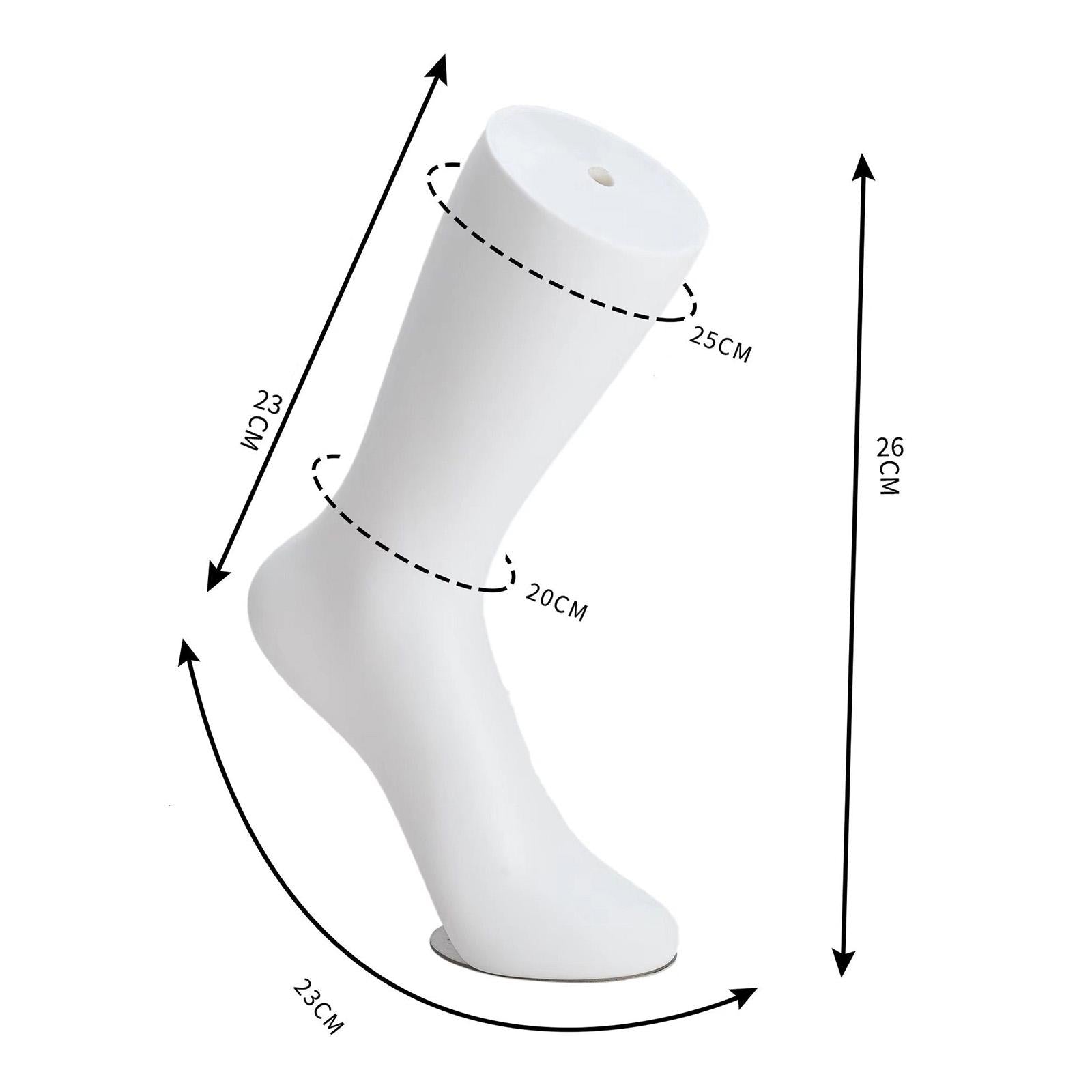 Mannequin Adult Feet Female Lifelike Standing for Chain Ankle Sandals Socks Left Foot White