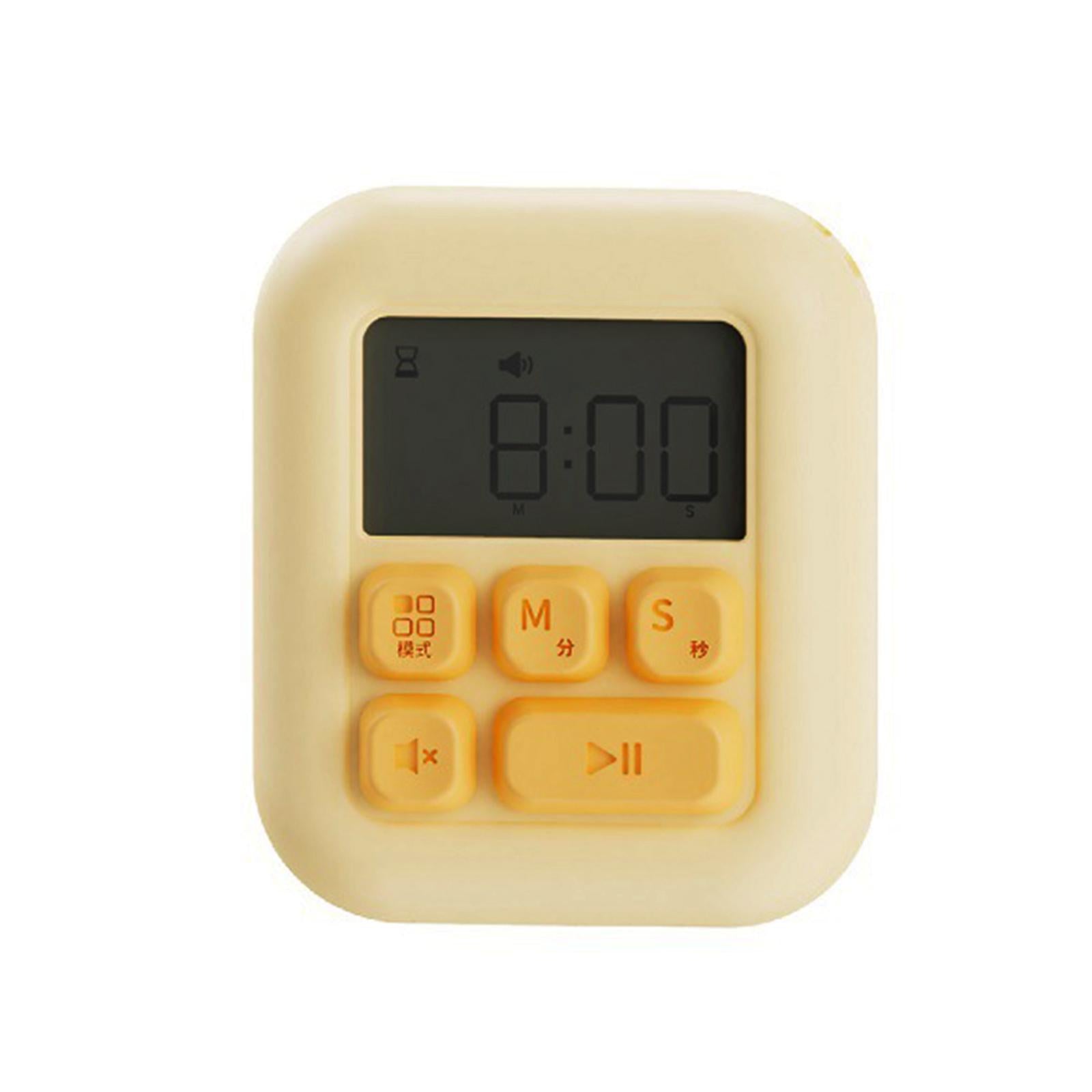 Digital Kitchen Timer Electronic with Stand Durable for Sports Games Office Yellow