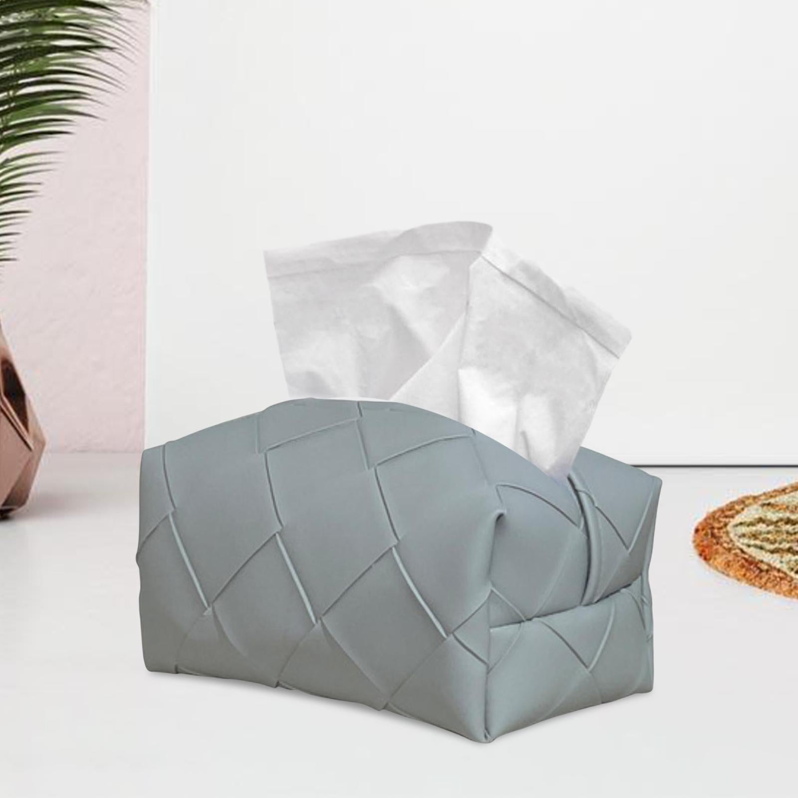 Freestanding Tissue Cover Tissue Paper Holder for Dining Table Bedroom Decor Gray