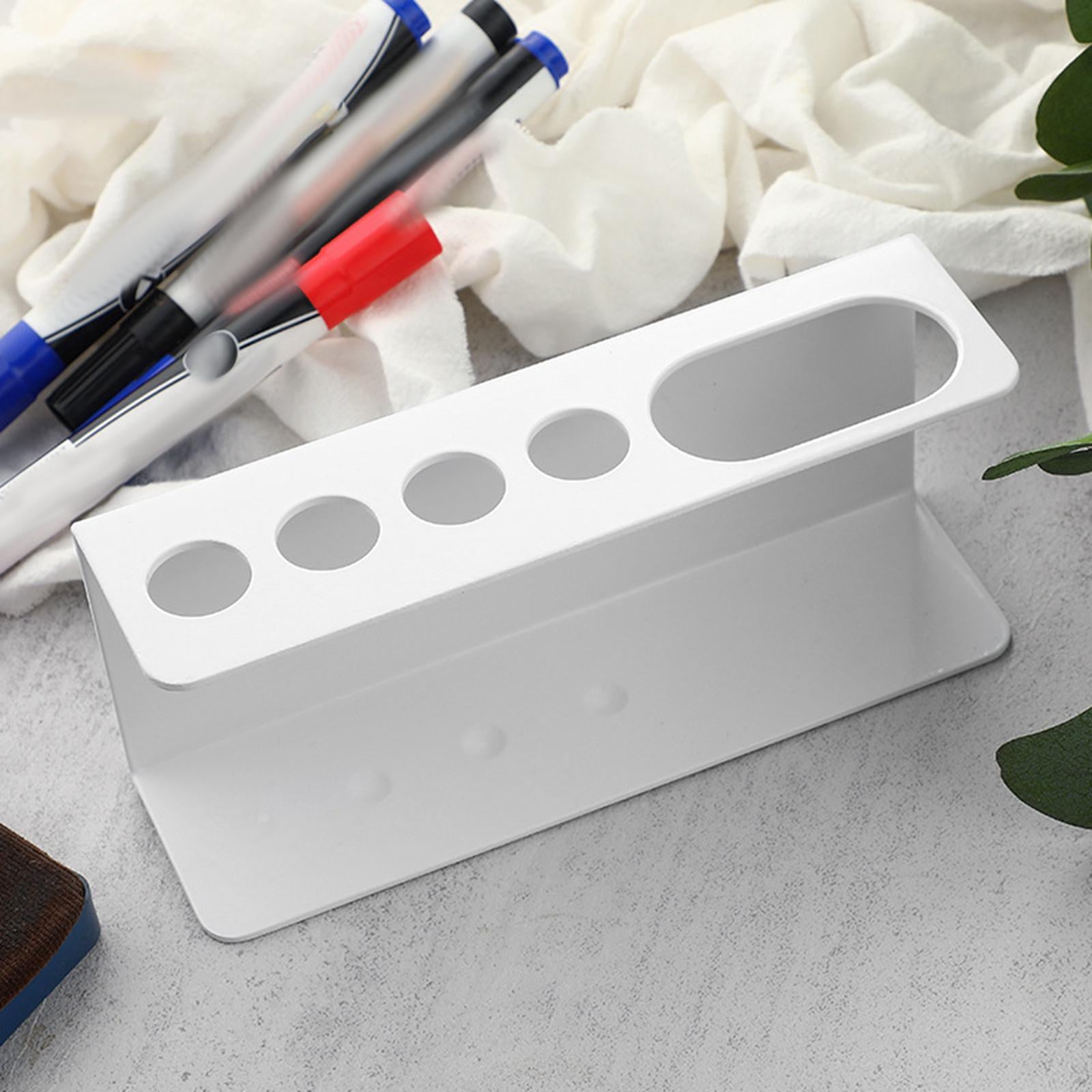 Dry Erase Marker Holder Wall Mounted Accessories for Desktop Locker School White