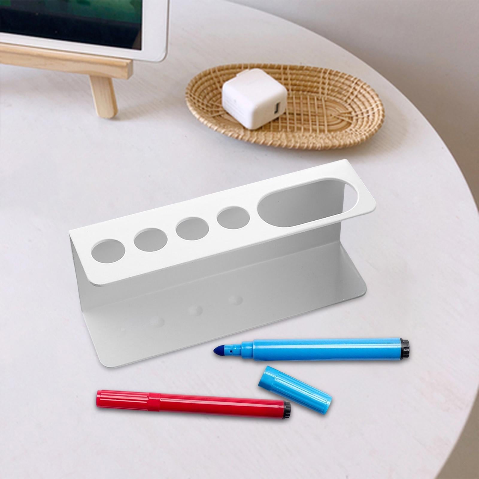 Dry Erase Marker Holder Wall Mounted Accessories for Desktop Locker School White