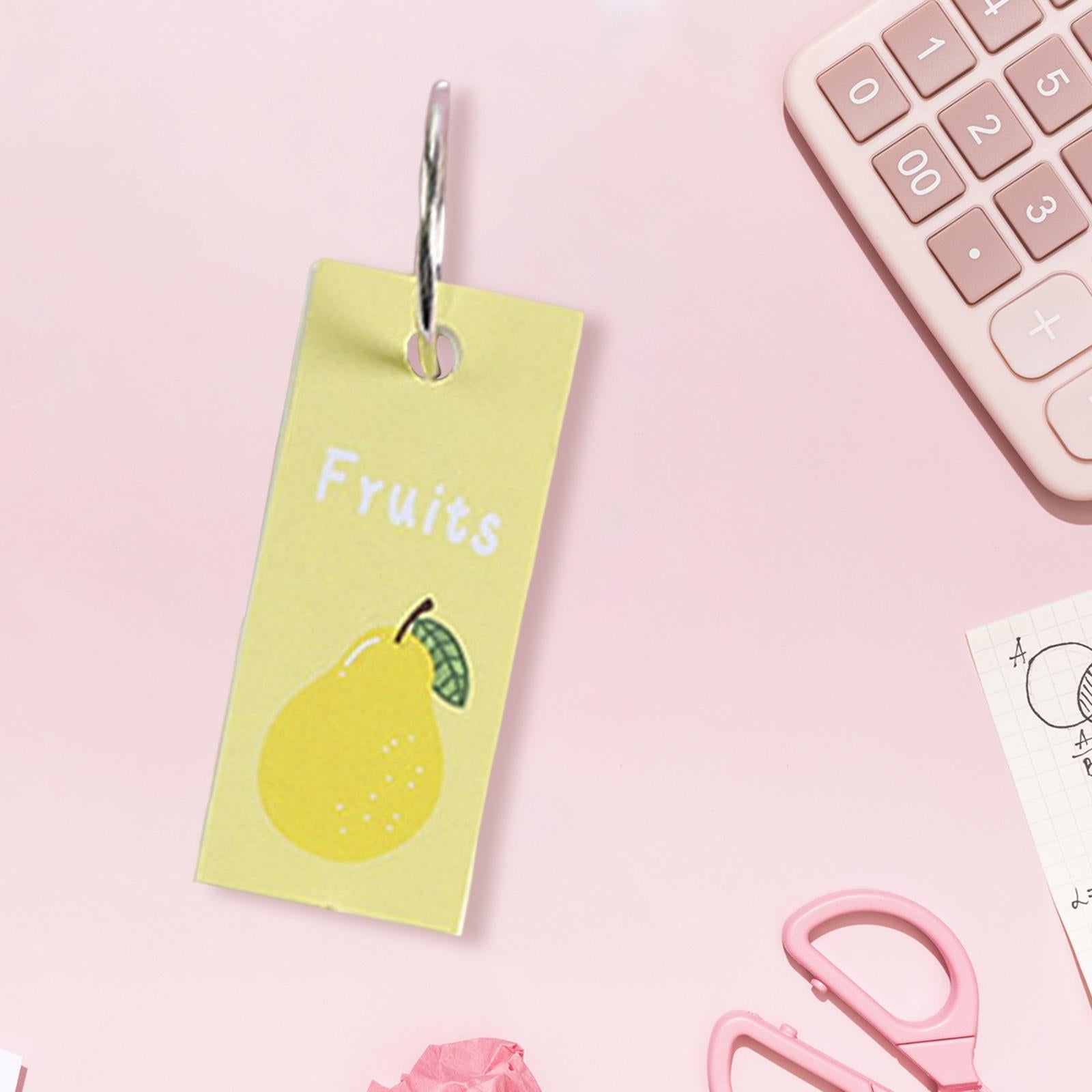 Blank Index Note Cards Bookmark Memo Scratch Pads for Learning Notes Taking Fruit