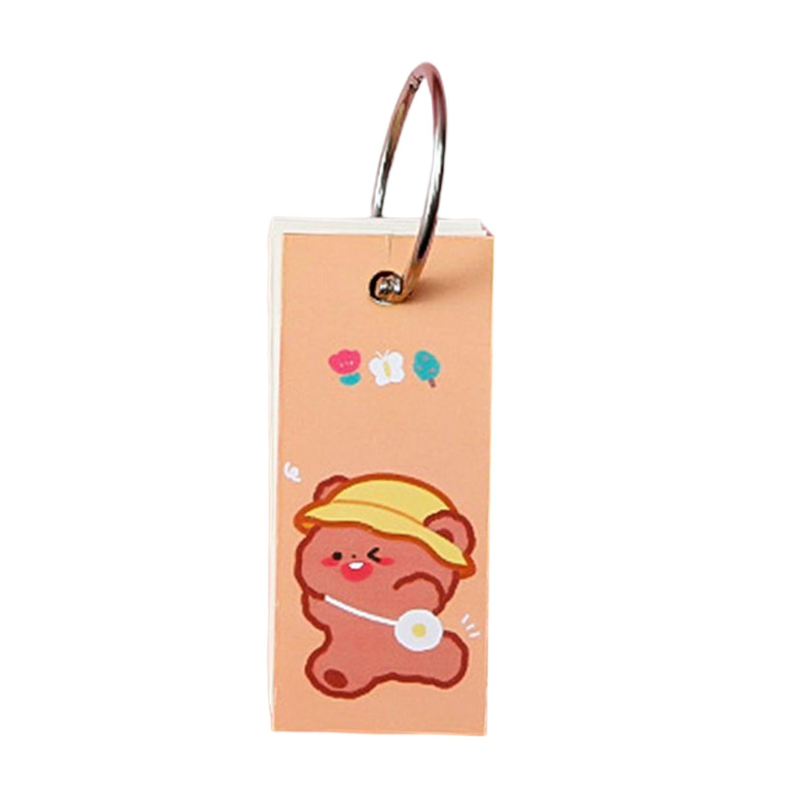 Blank Index Note Cards Bookmark Memo Scratch Pads for Learning Notes Taking Bear