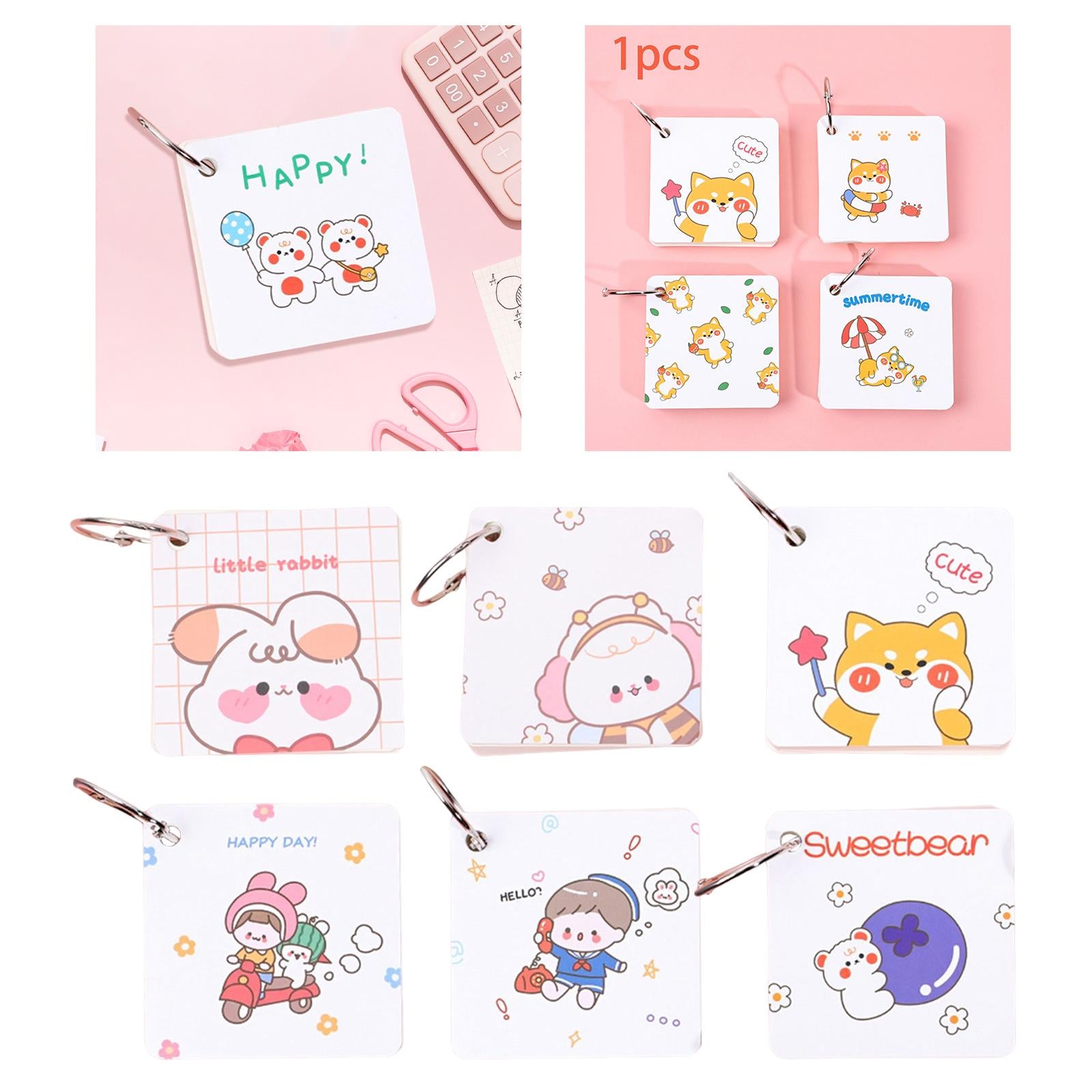 Mini Memo Pad Tearable Multifunctional Detachable for Office Study Diaries Rabbit