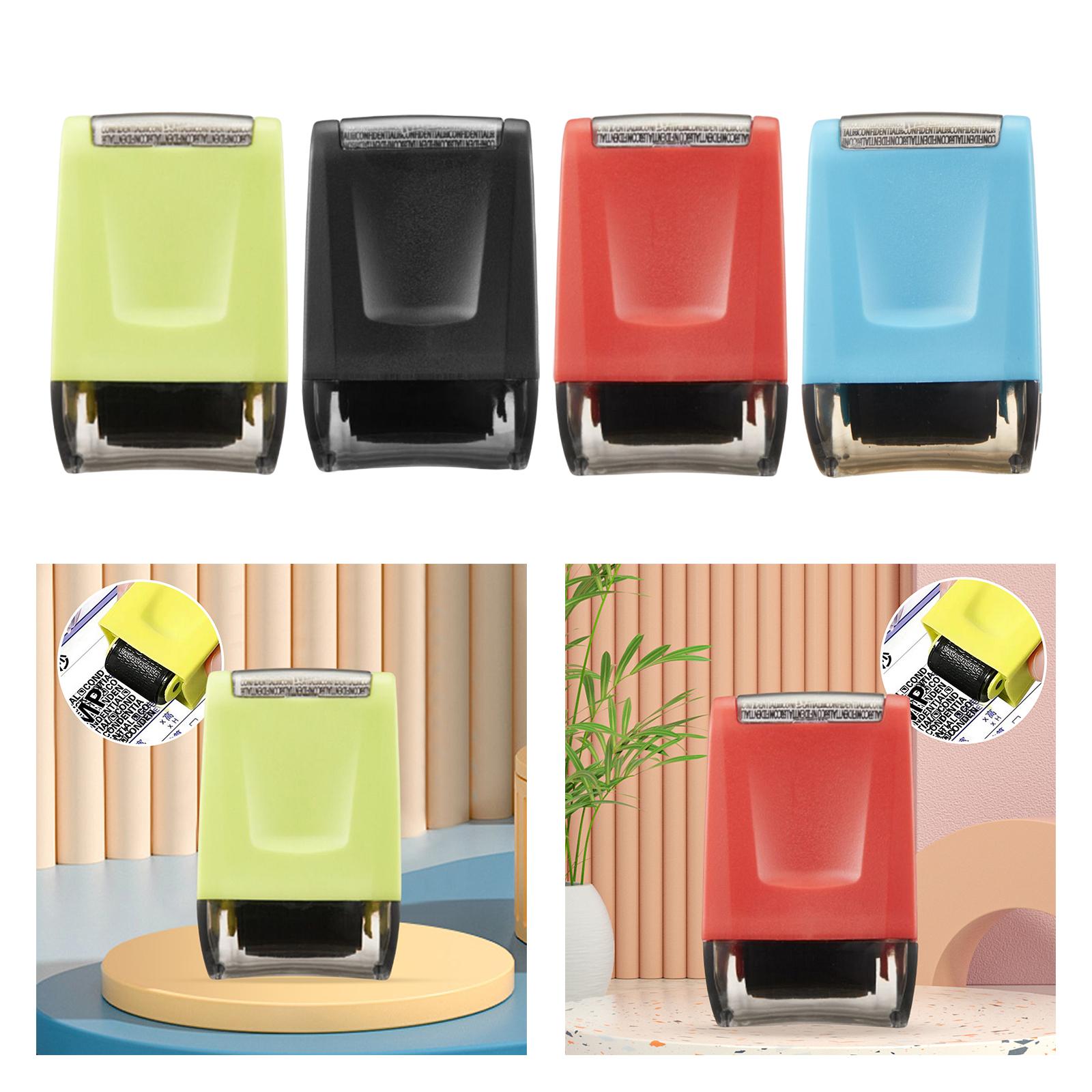 Identity Protection Roller Stamp Refillable Privacy Roller for Messy Code Red