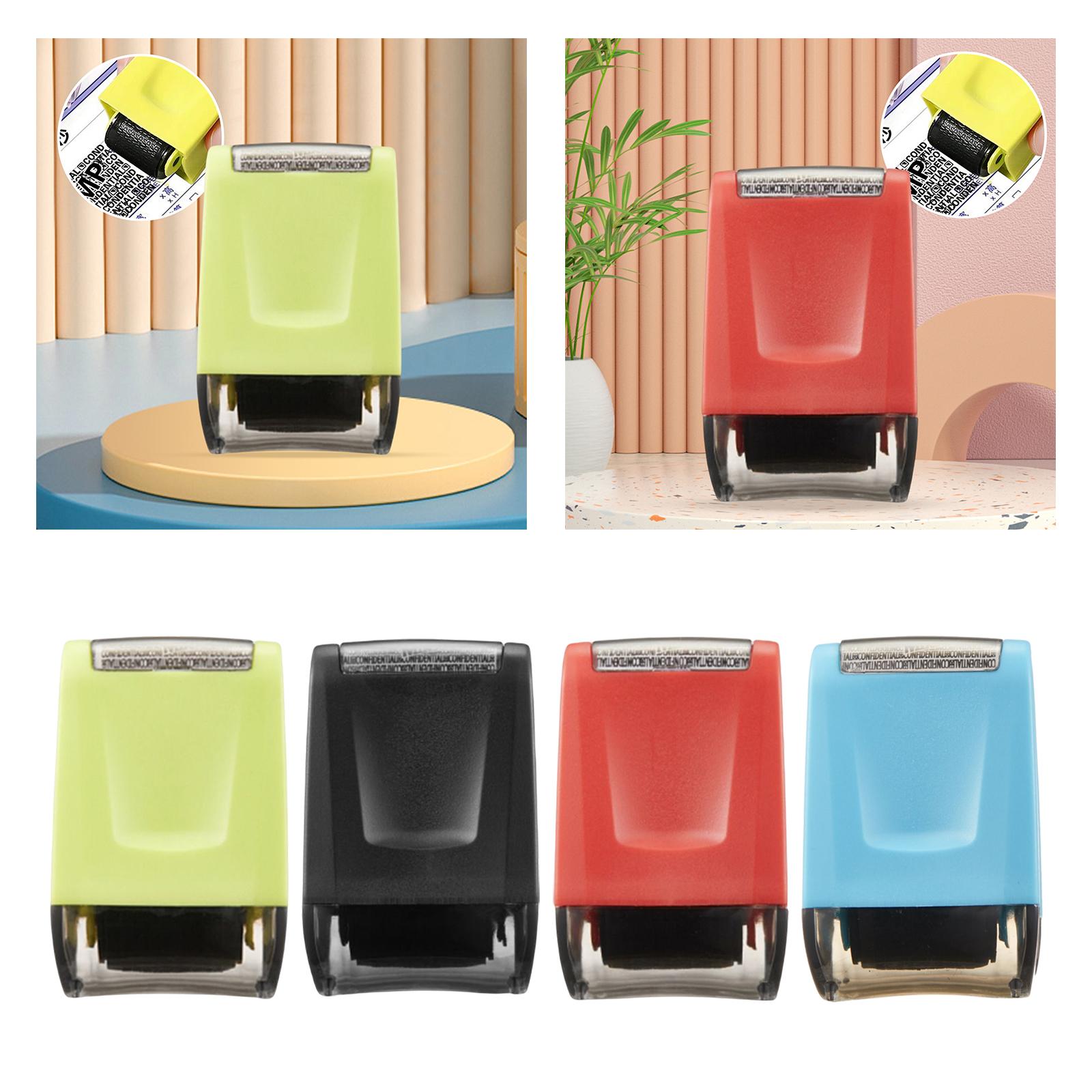 Identity Protection Roller Stamp Refillable Privacy Roller for Messy Code Red