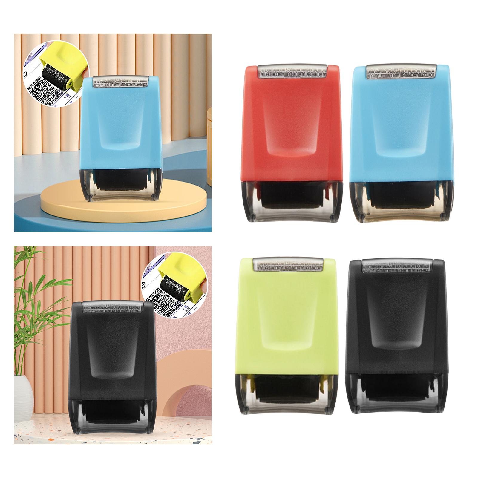 Identity Protection Roller Stamp Refillable Privacy Roller for Messy Code Red