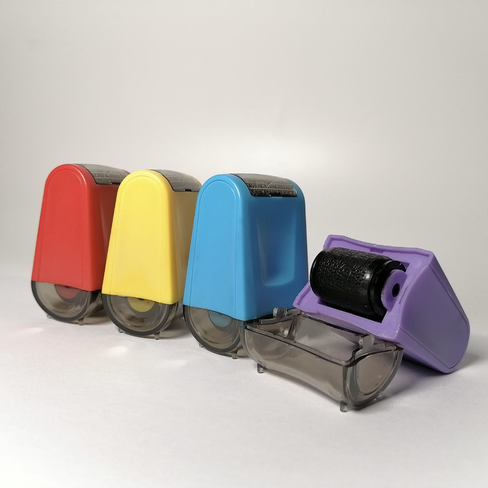 Identity Protection Roller Stamp Refillable Privacy Roller for Messy Code Red