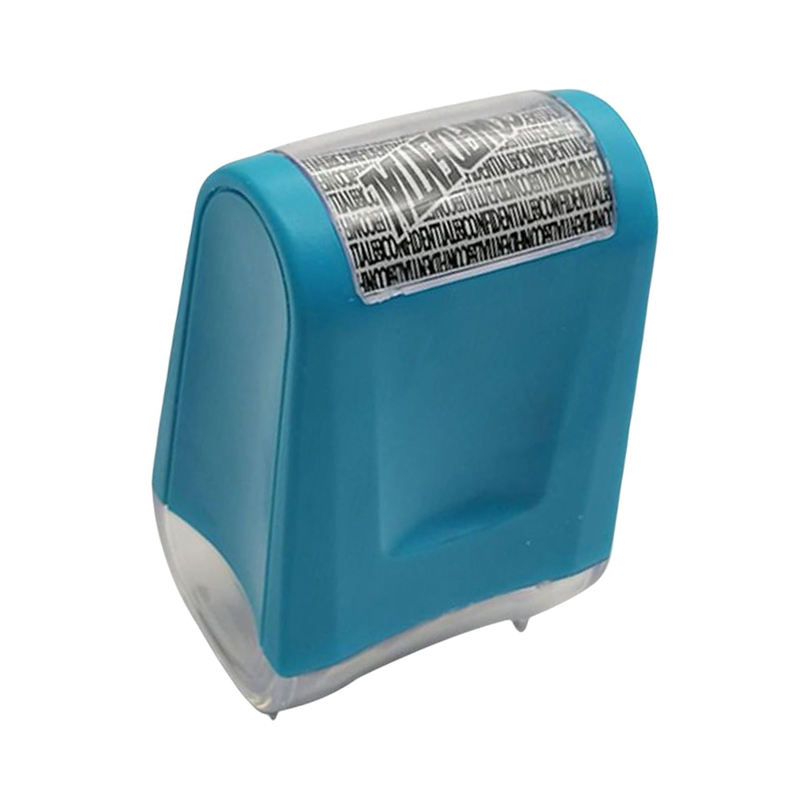 Identity Protection Roller Stamp Refillable Privacy Roller for Messy Code Blue