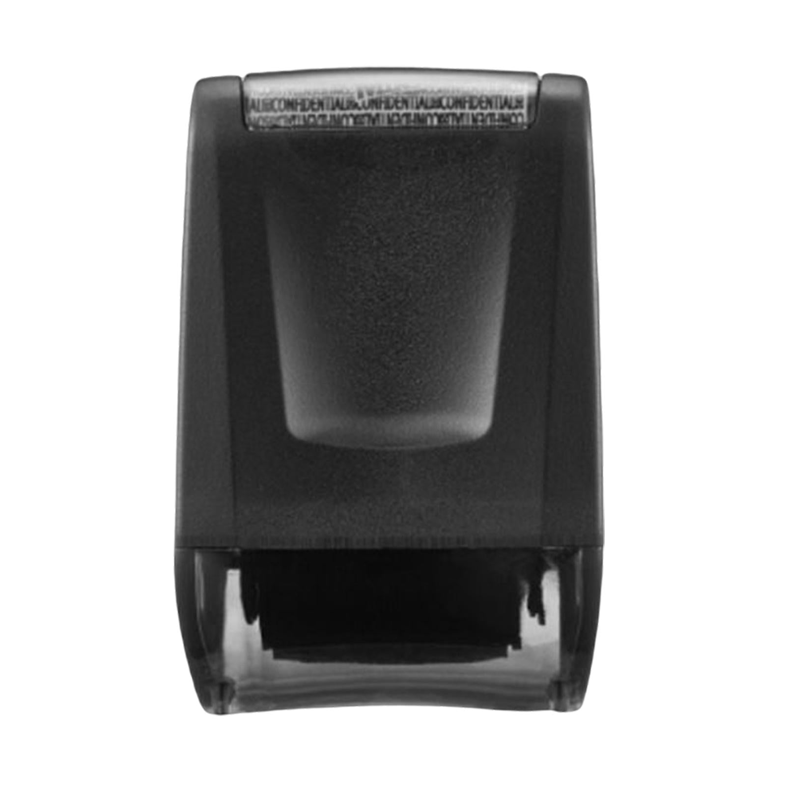 Identity Protection Roller Stamp Refillable Privacy Roller for Messy Code Black