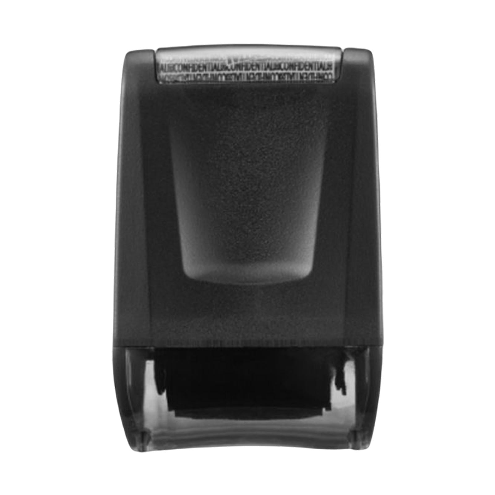 Identity Protection Roller Stamp Refillable Privacy Roller for Messy Code Black