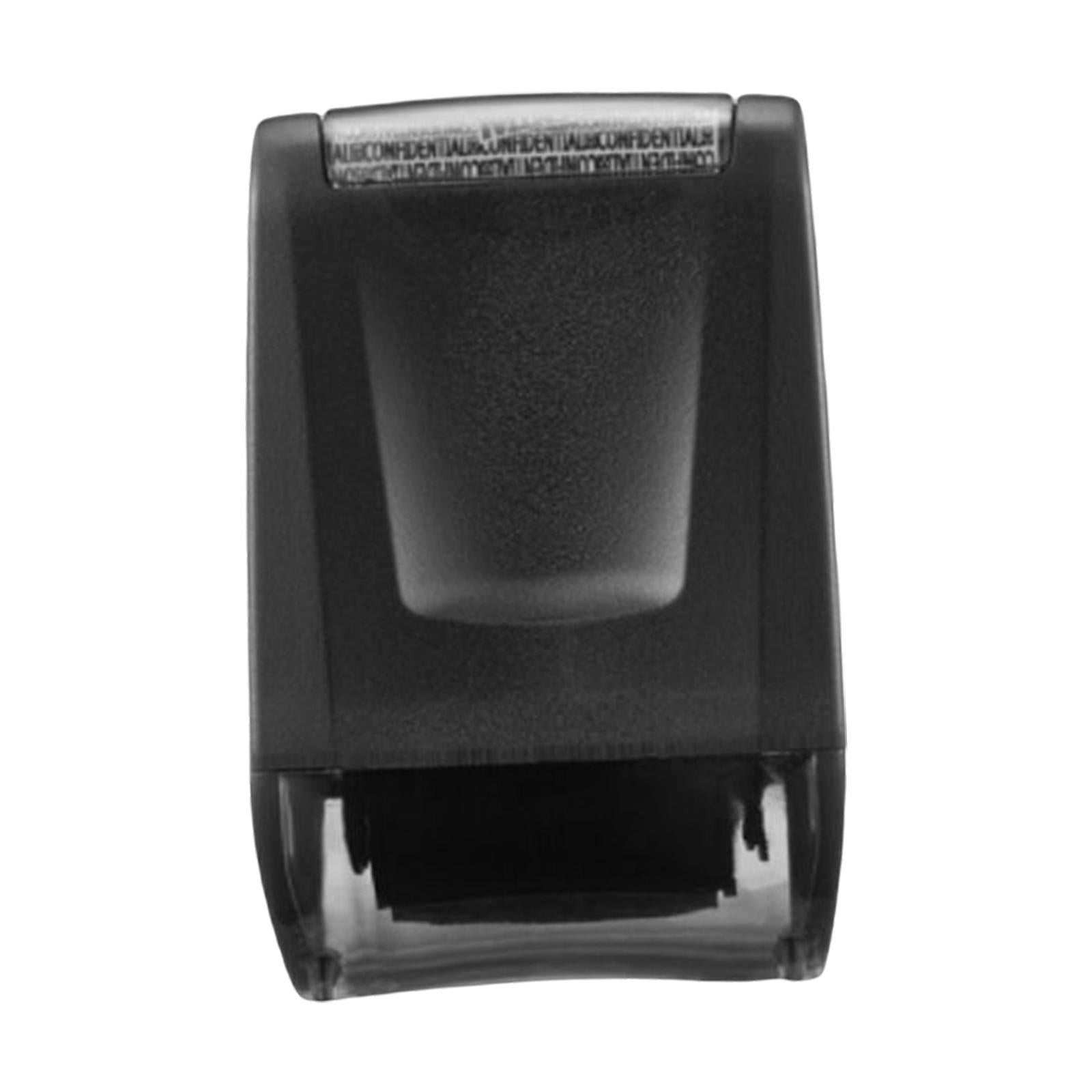 Identity Protection Roller Stamp Refillable Privacy Roller for Messy Code Black