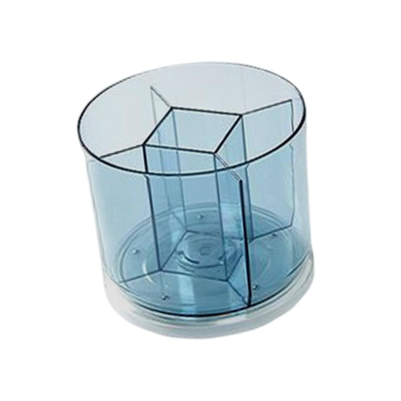 Makeup Brushes Holder Container Storage Box for Office Countertop Eyeliners Blue