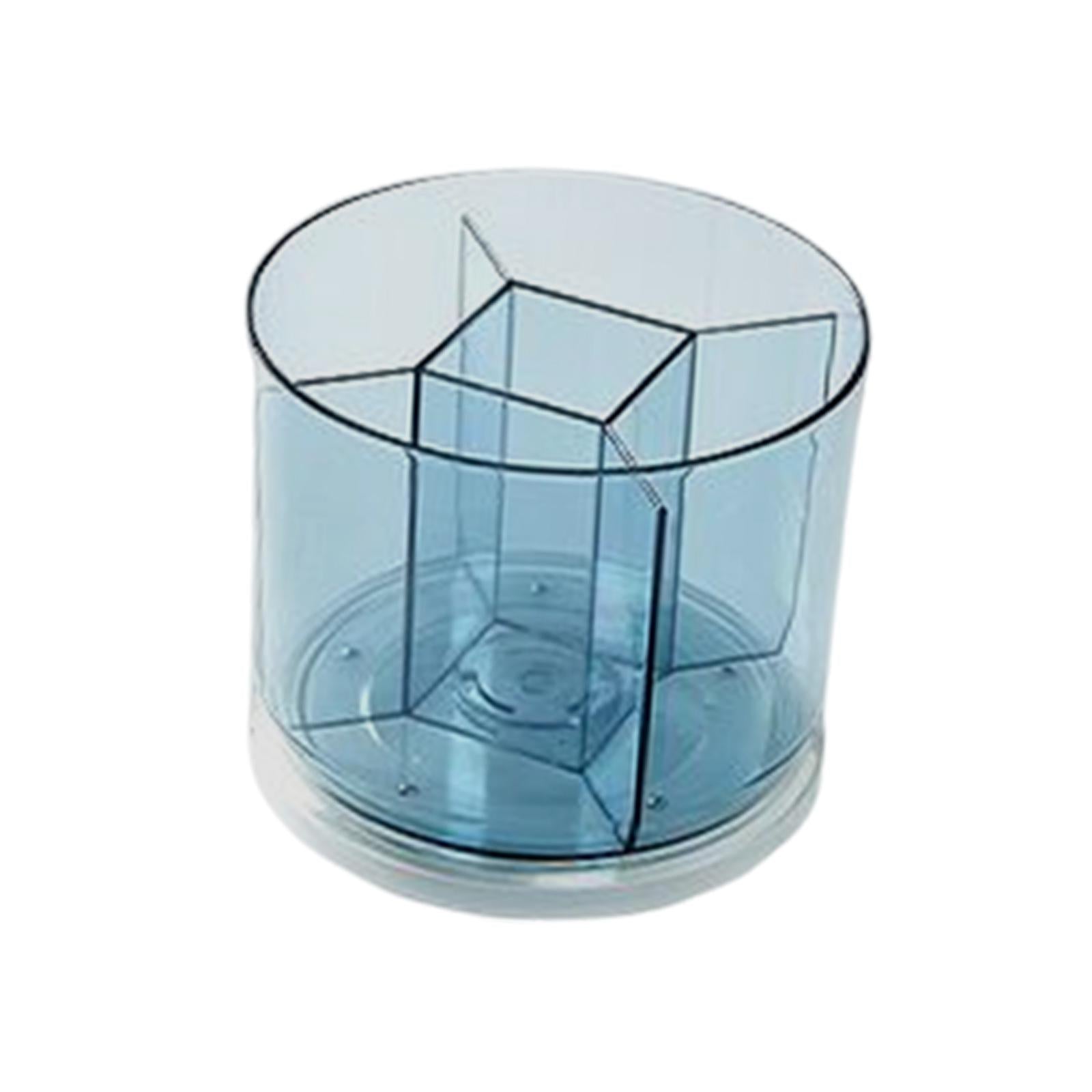 Makeup Brushes Holder Container Storage Box for Office Countertop Eyeliners Blue