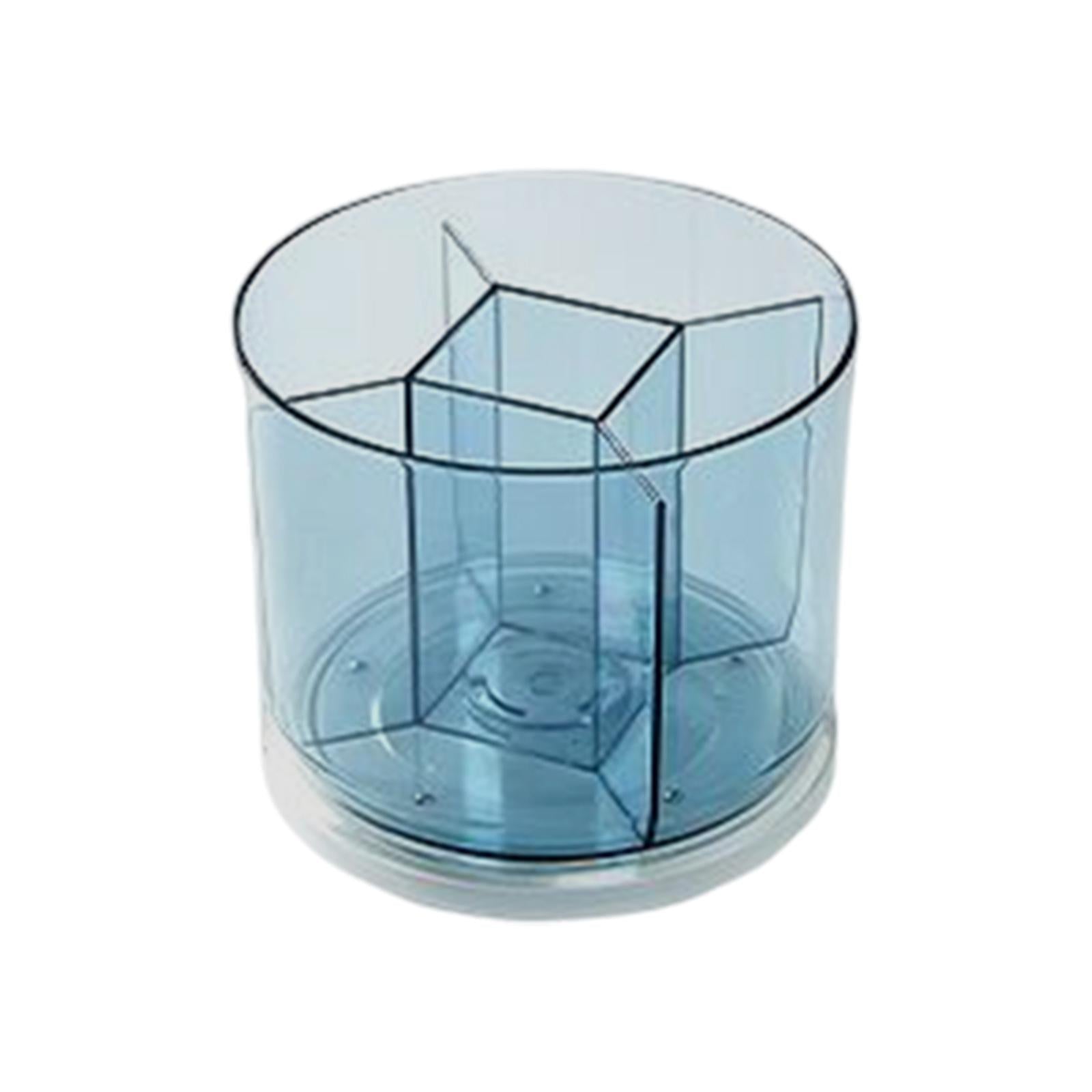Makeup Brushes Holder Container Storage Box for Office Countertop Eyeliners Blue