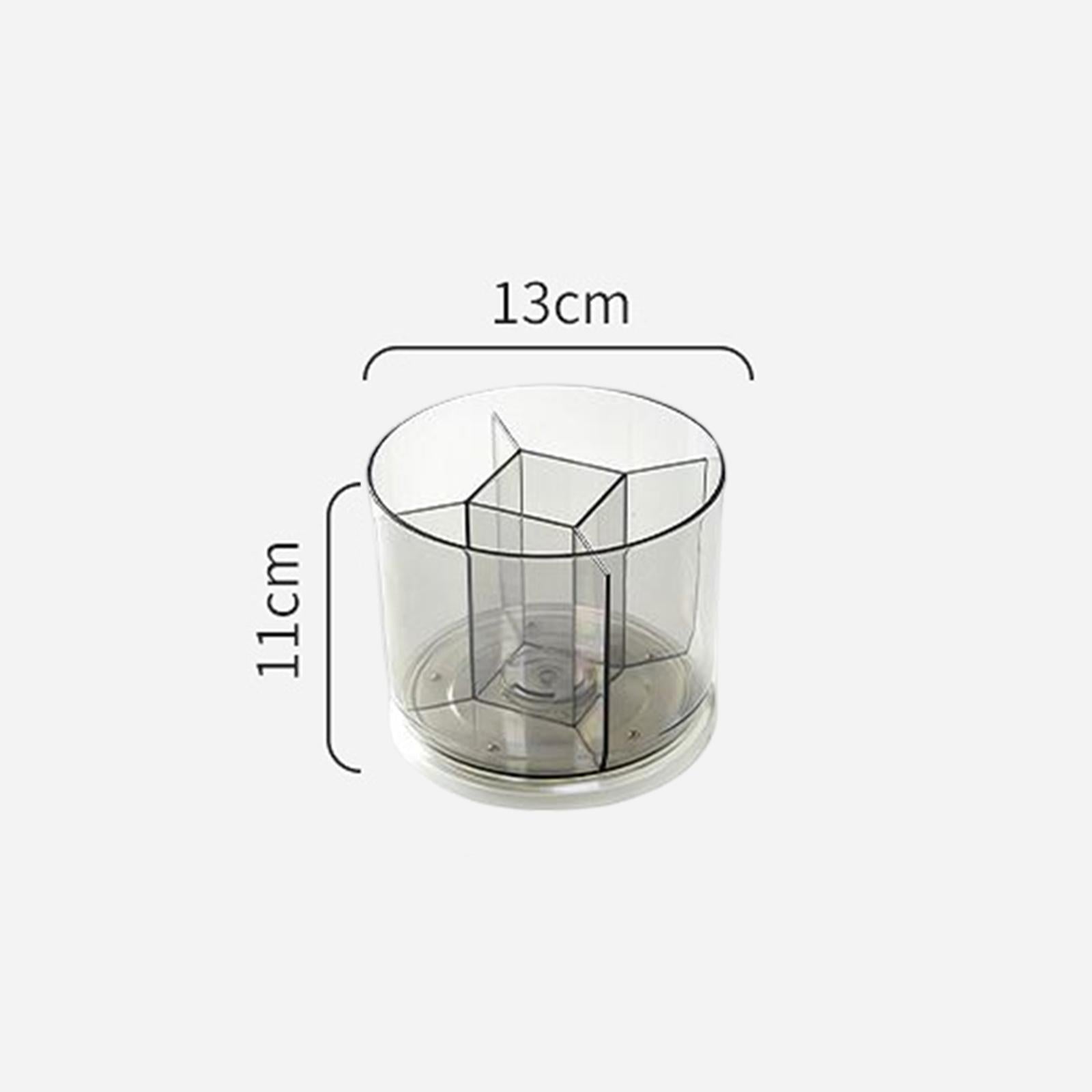 Makeup Brushes Holder Container Storage Box for Office Countertop Eyeliners Grey