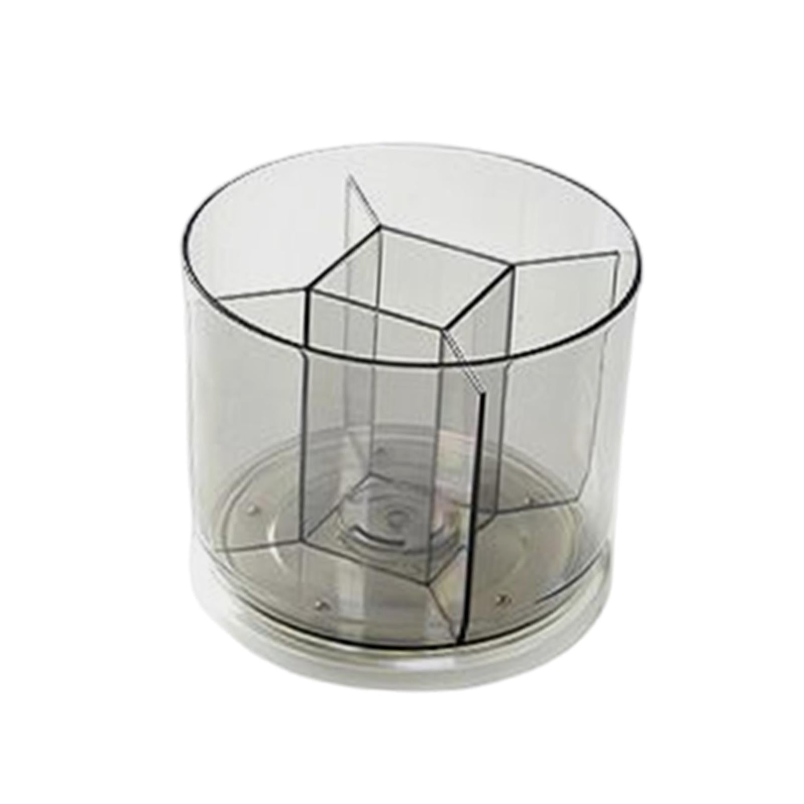 Makeup Brushes Holder Container Storage Box for Office Countertop Eyeliners Grey