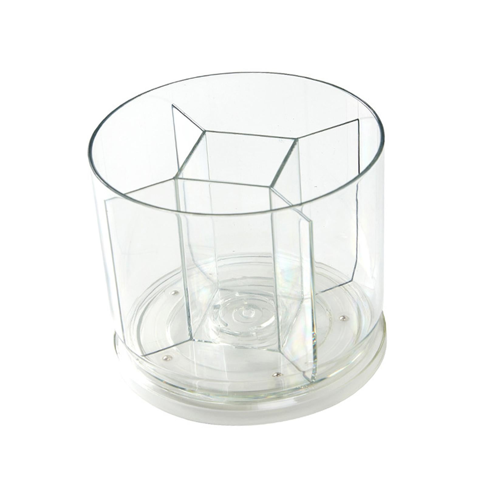 Makeup Brushes Holder Container Storage Box for Office Countertop Eyeliners Clear