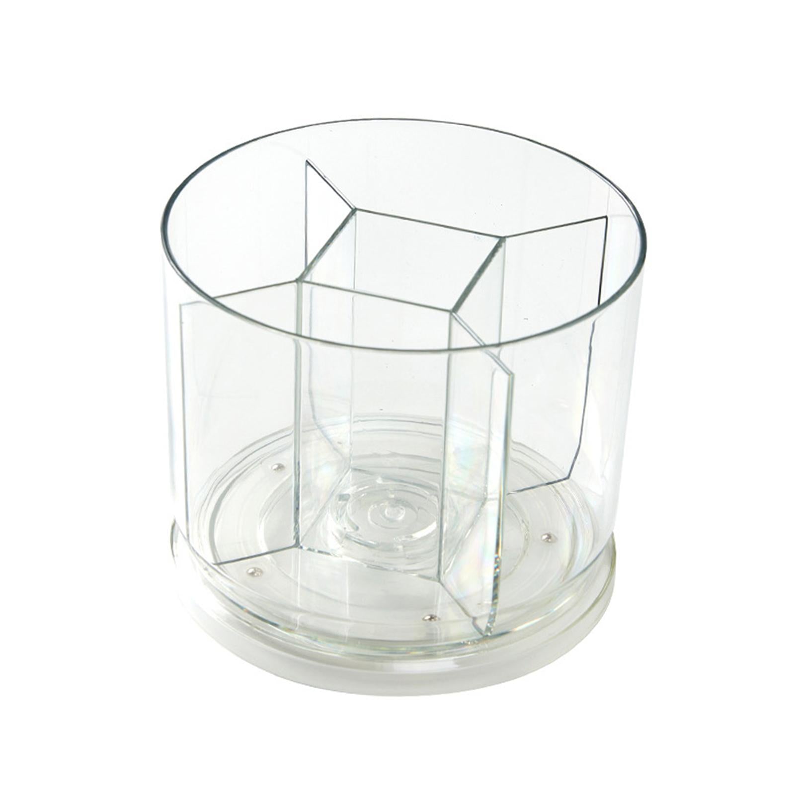 Makeup Brushes Holder Container Storage Box for Office Countertop Eyeliners Clear
