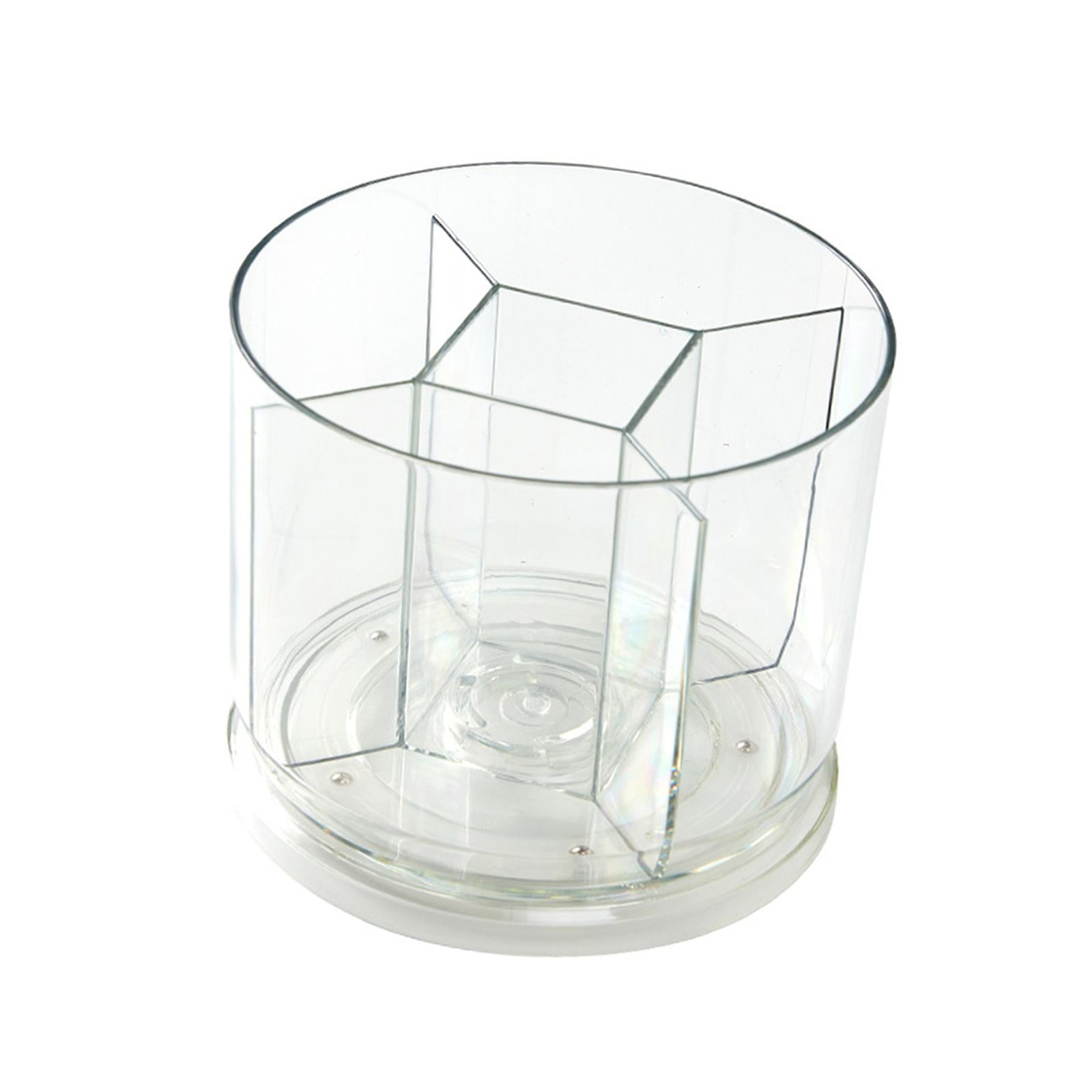 Makeup Brushes Holder Container Storage Box for Office Countertop Eyeliners Clear