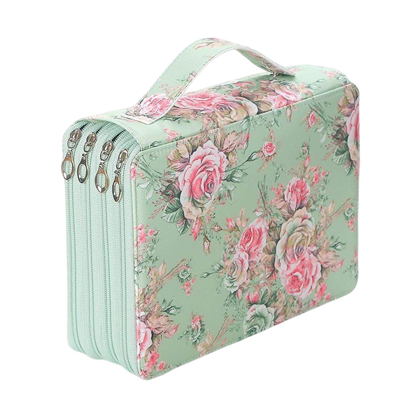 Pencil Case Storage Stationery Organizer Pen Bag Pouch for Pens Markers Green