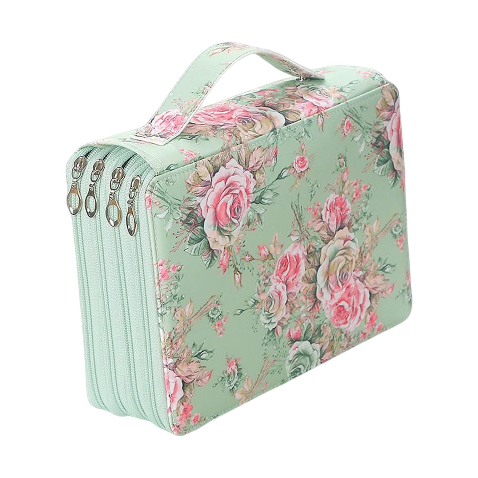Pencil Case Storage Stationery Organizer Pen Bag Pouch for Pens Markers Green