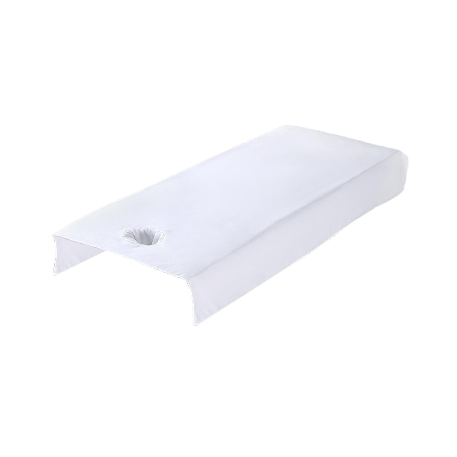 SPA Massage Bed Cover Sheet Protector with Face Hole 80x200cm Machine Wash White