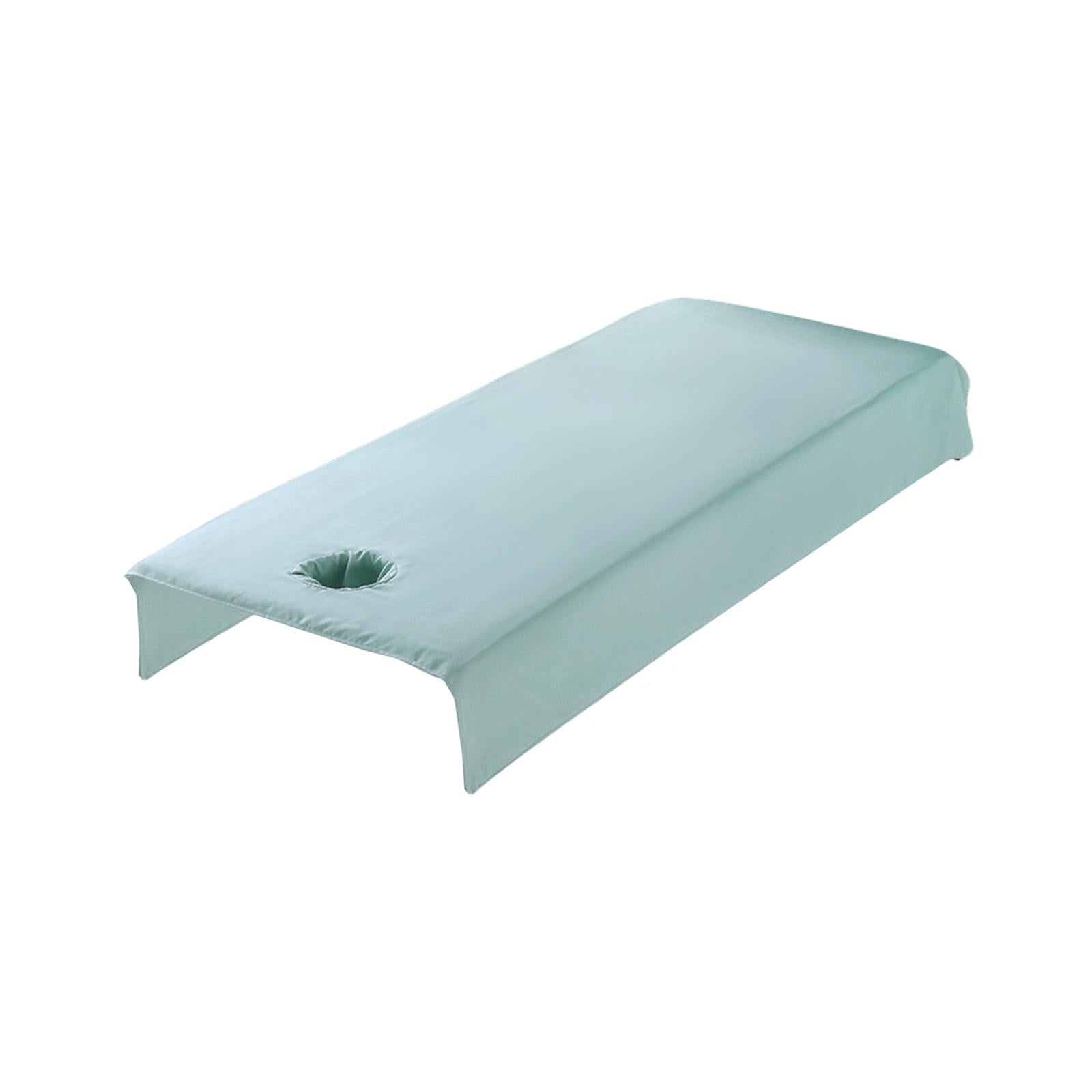 SPA Massage Bed Cover Sheet Protector with Face Hole 80x200cm Machine Wash Green