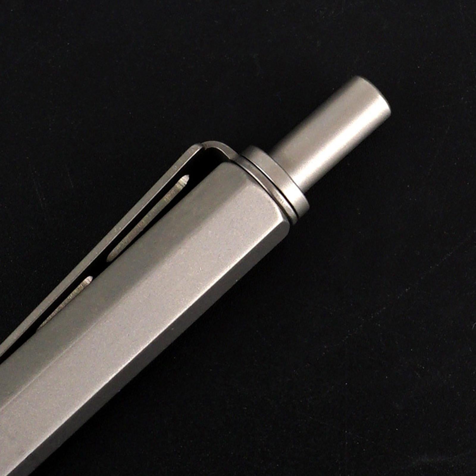 Retractable Ballpoint Pen Titanium Alloy Ball Pen Accs for Writing School