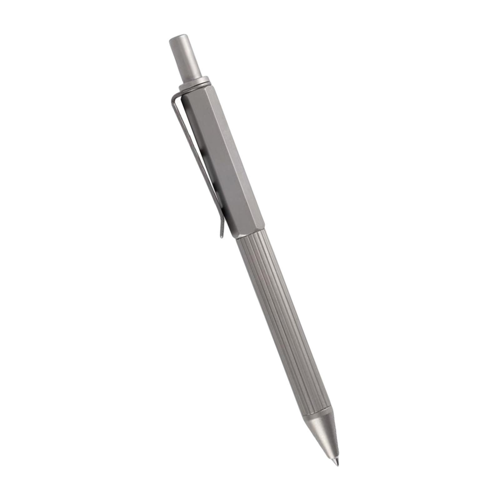 Retractable Ballpoint Pen Titanium Alloy Ball Pen Accs for Writing School