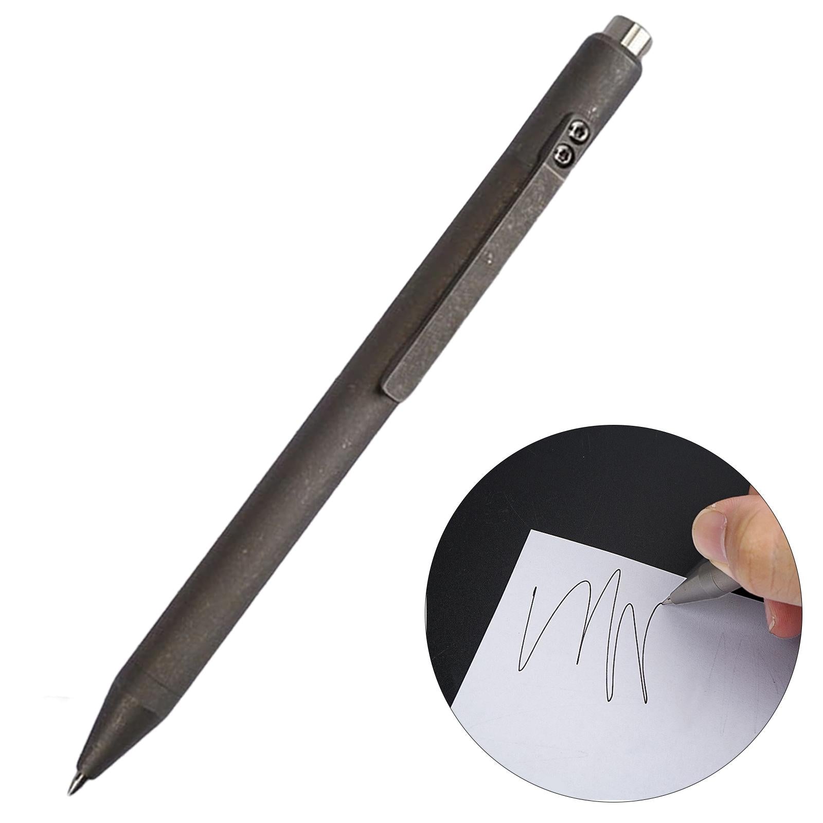 Retractable Ballpoint Pen Titanium Alloy Gift Ball Pen for Women Men School C
