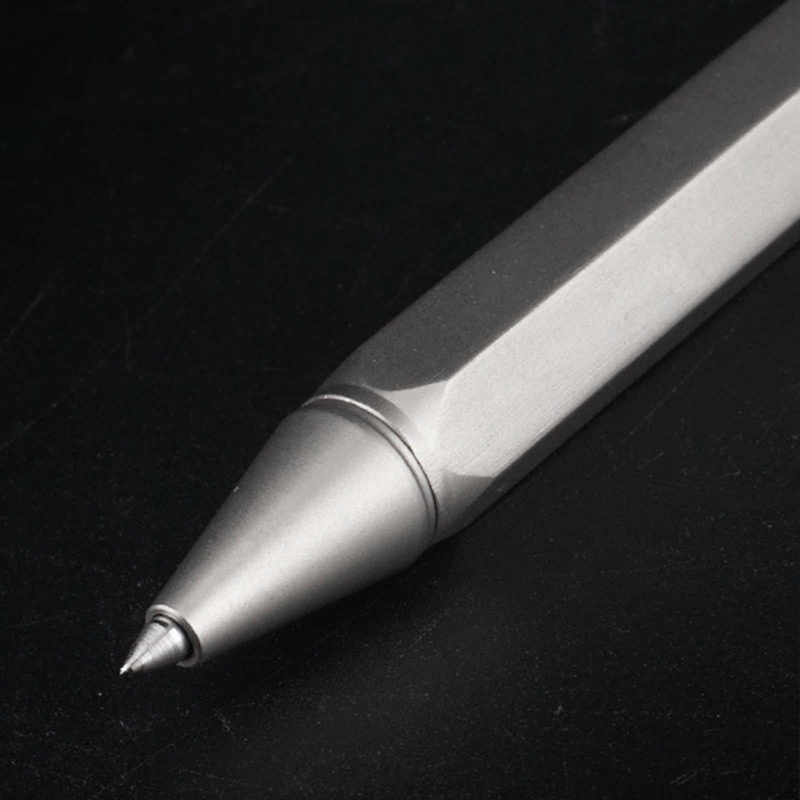 Ballpoint Pen Titanium Alloy Portable EDC Pen Black Ink for Executive School Grey