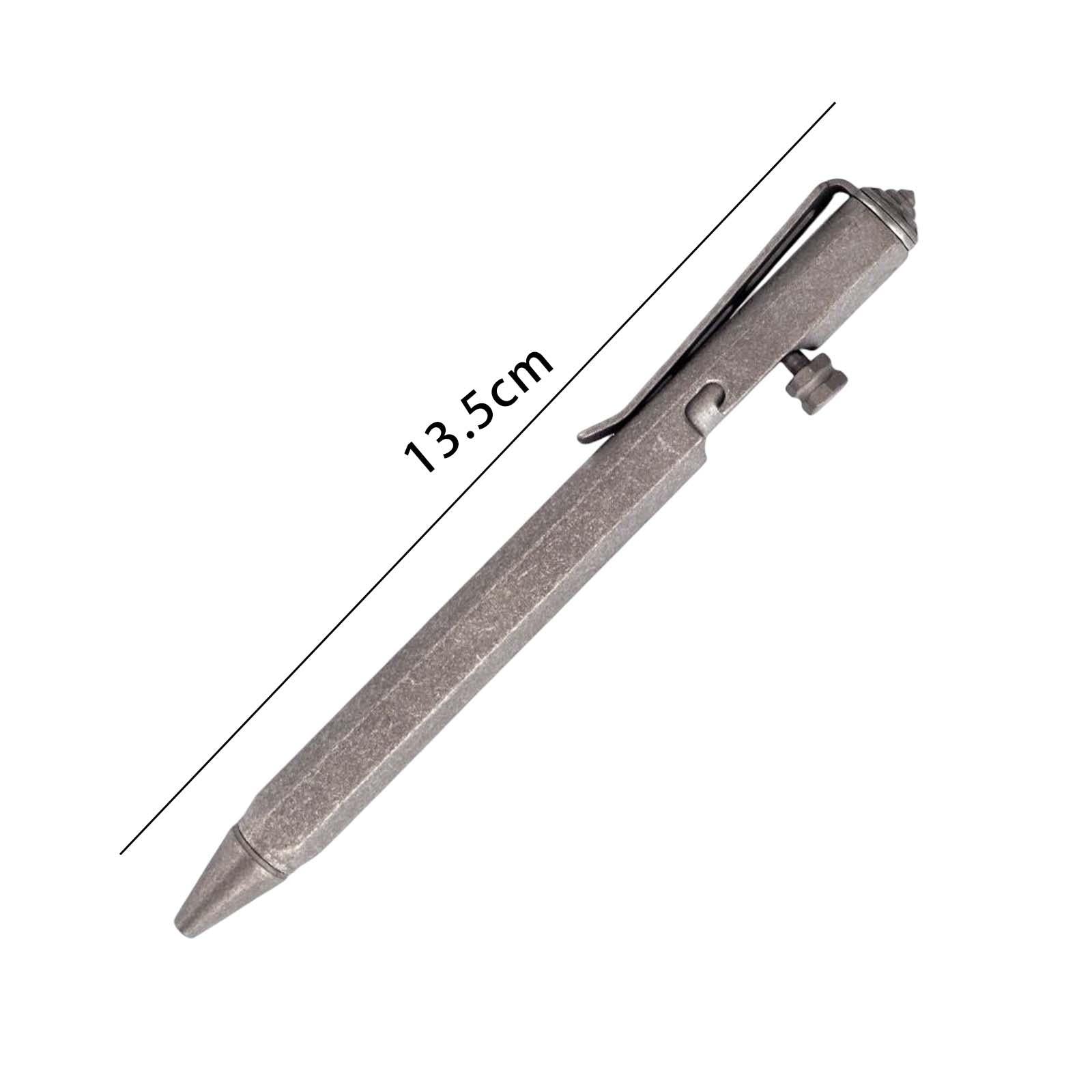Ballpoint Pen Titanium Alloy Portable EDC Pen Black Ink for Executive School Dark Grey