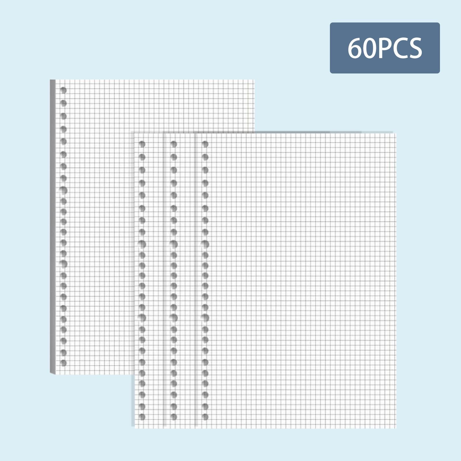 Refill Paper 60 Sheets Accessories Detachable for Binder Organizer Journals B5 Grid