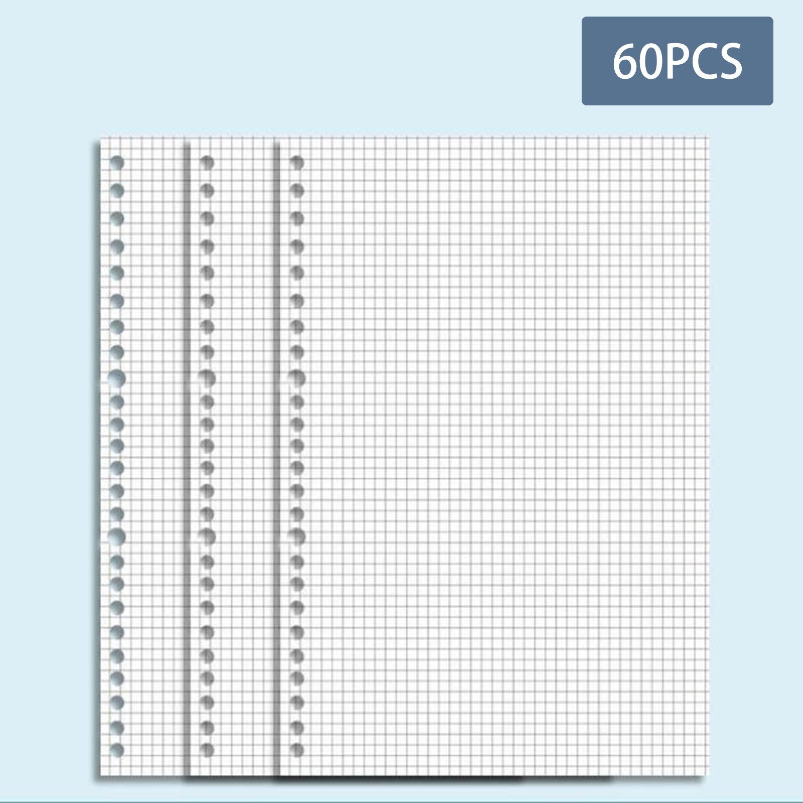 Refill Paper 60 Sheets Accessories Detachable for Binder Organizer Journals B5 Grid