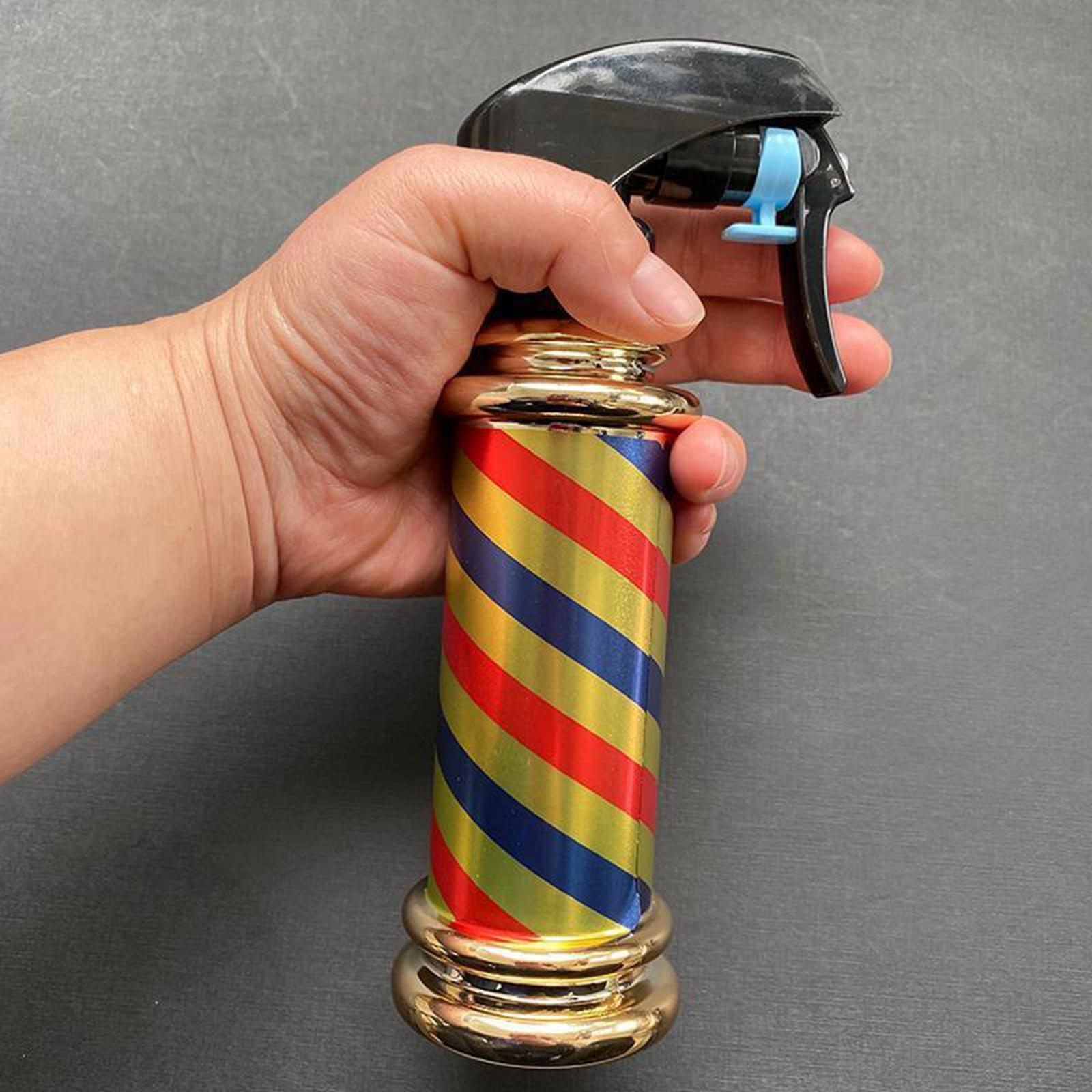 Multifunctional Barber Spray Bottle Retro Stripes for Salon Barber Studio Grey