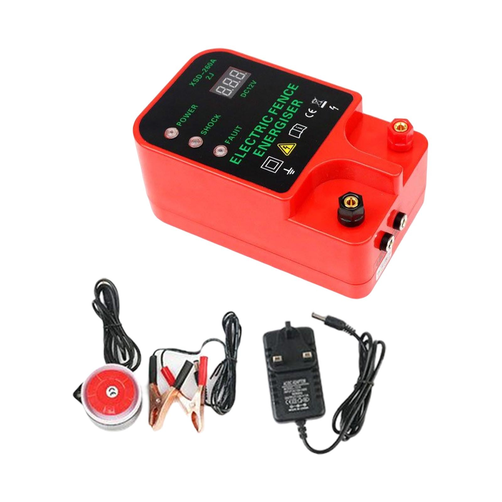 Portable Electric Fence Energizer LCD Display Controller Easy to Use for UK