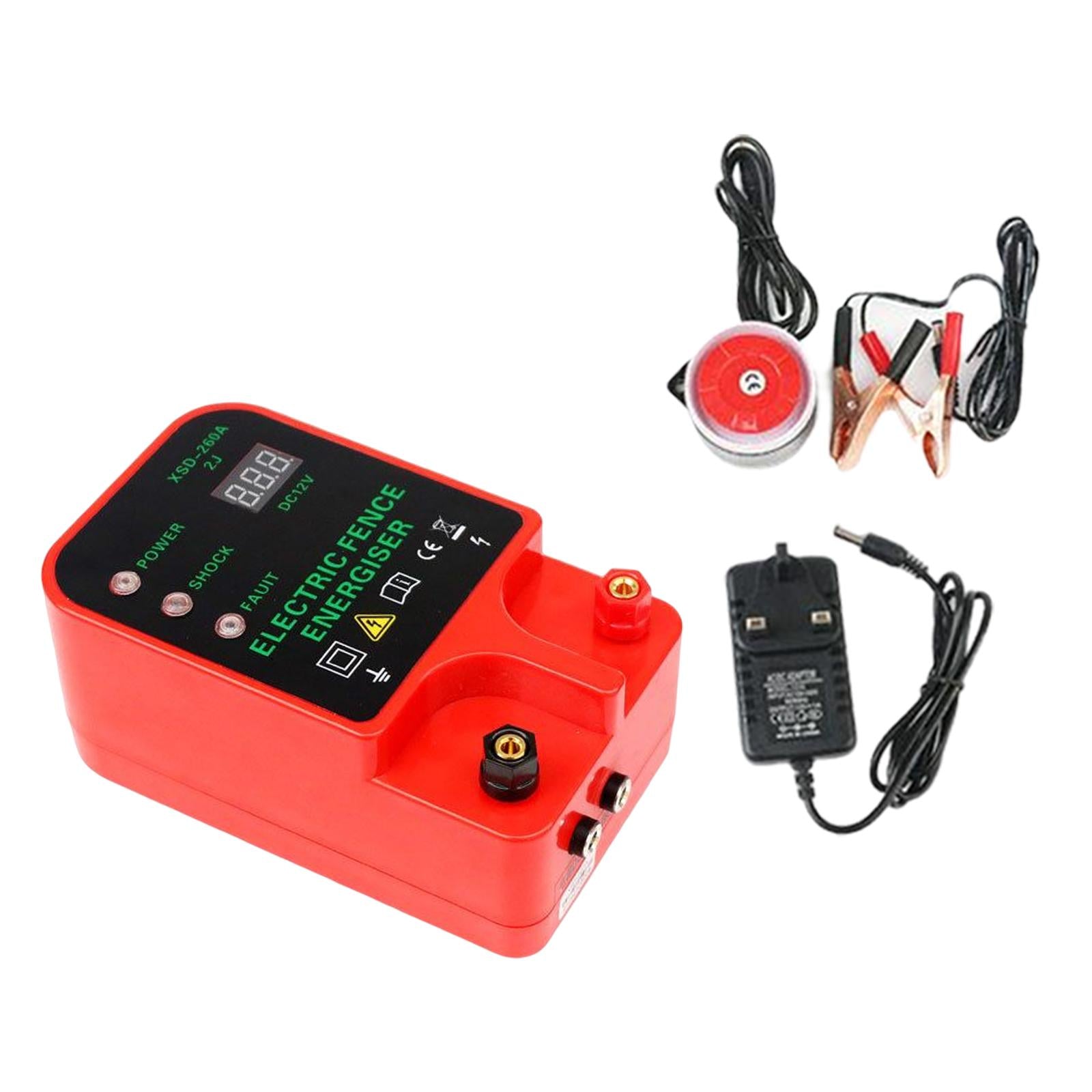 Portable Electric Fence Energizer LCD Display Controller Easy to Use for UK