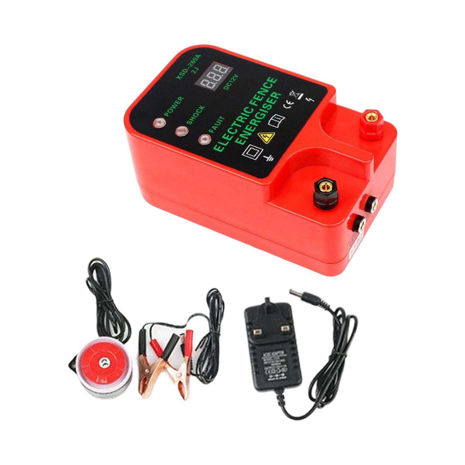 Portable Electric Fence Energizer LCD Display Controller Easy to Use for UK