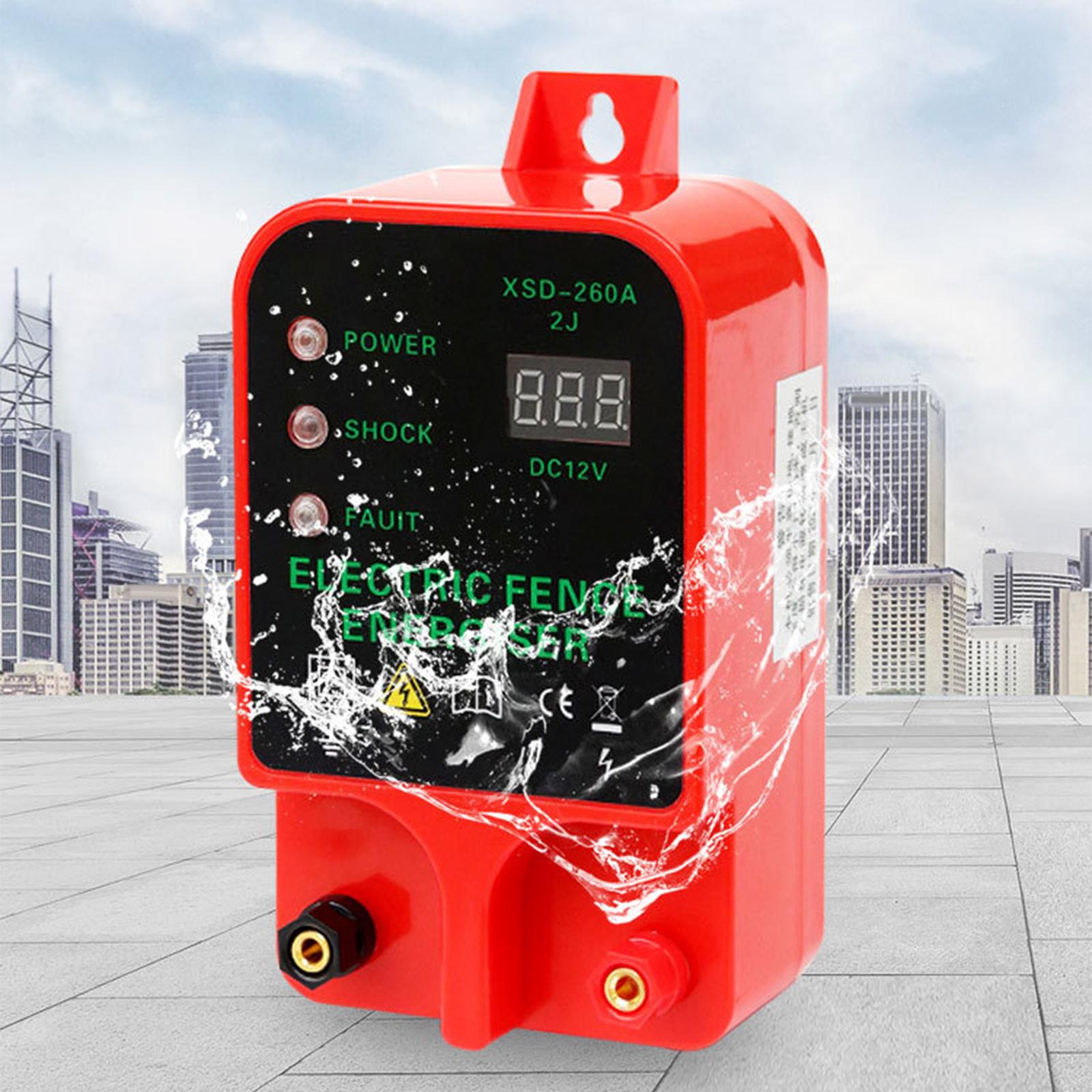 Portable Electric Fence Energizer LCD Display Controller Easy to Use for UK