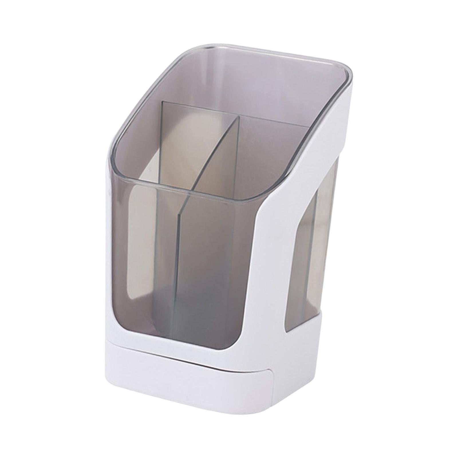 Desktop Organizer Divider Cosmetic Tools Holder Cup for Home Desk Vanity White